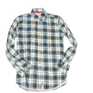 S.Oliver Men's  Blue & White Check Button Up Shirt size Medium